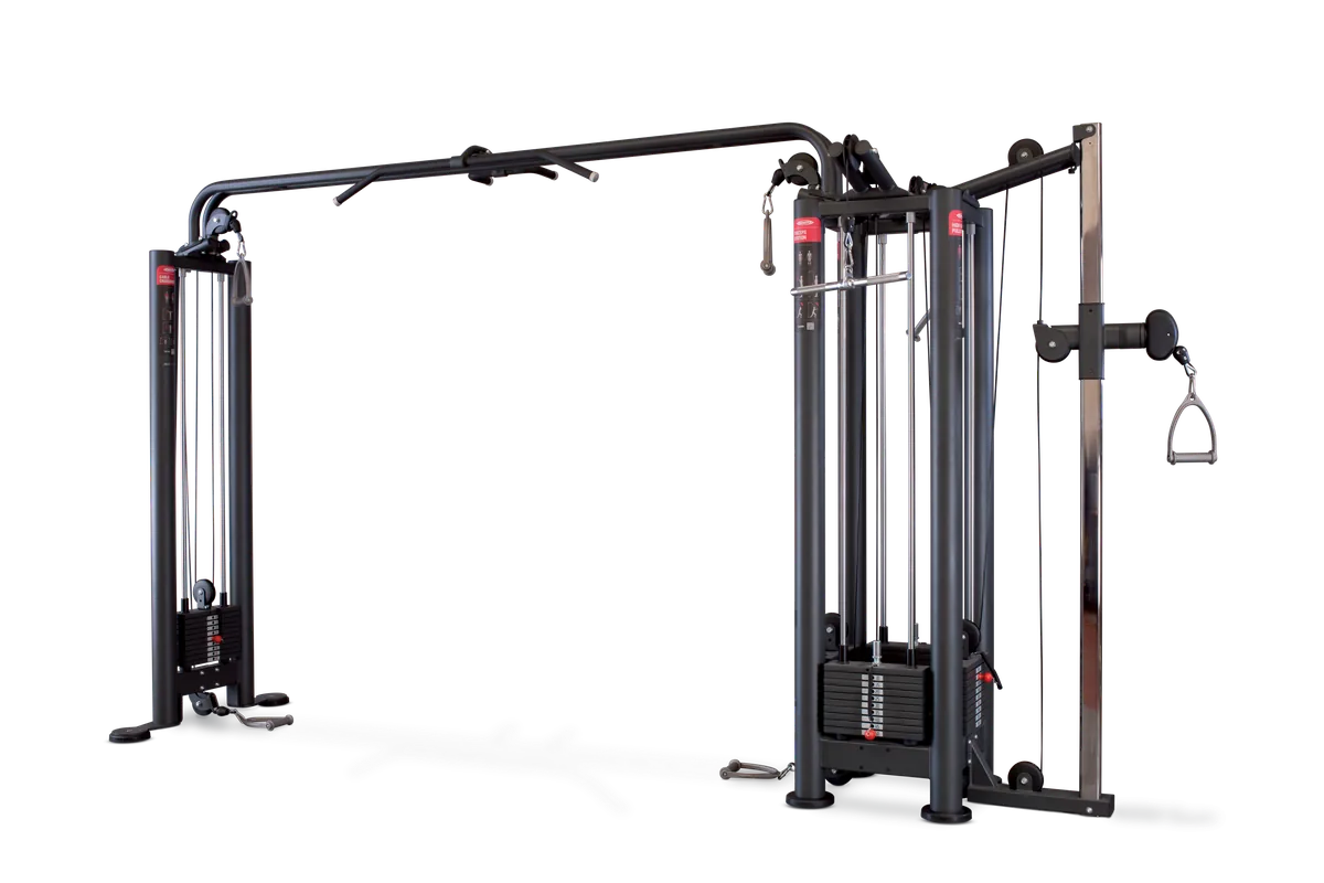 4-station multi gym + adjustable cable station with bar view 2