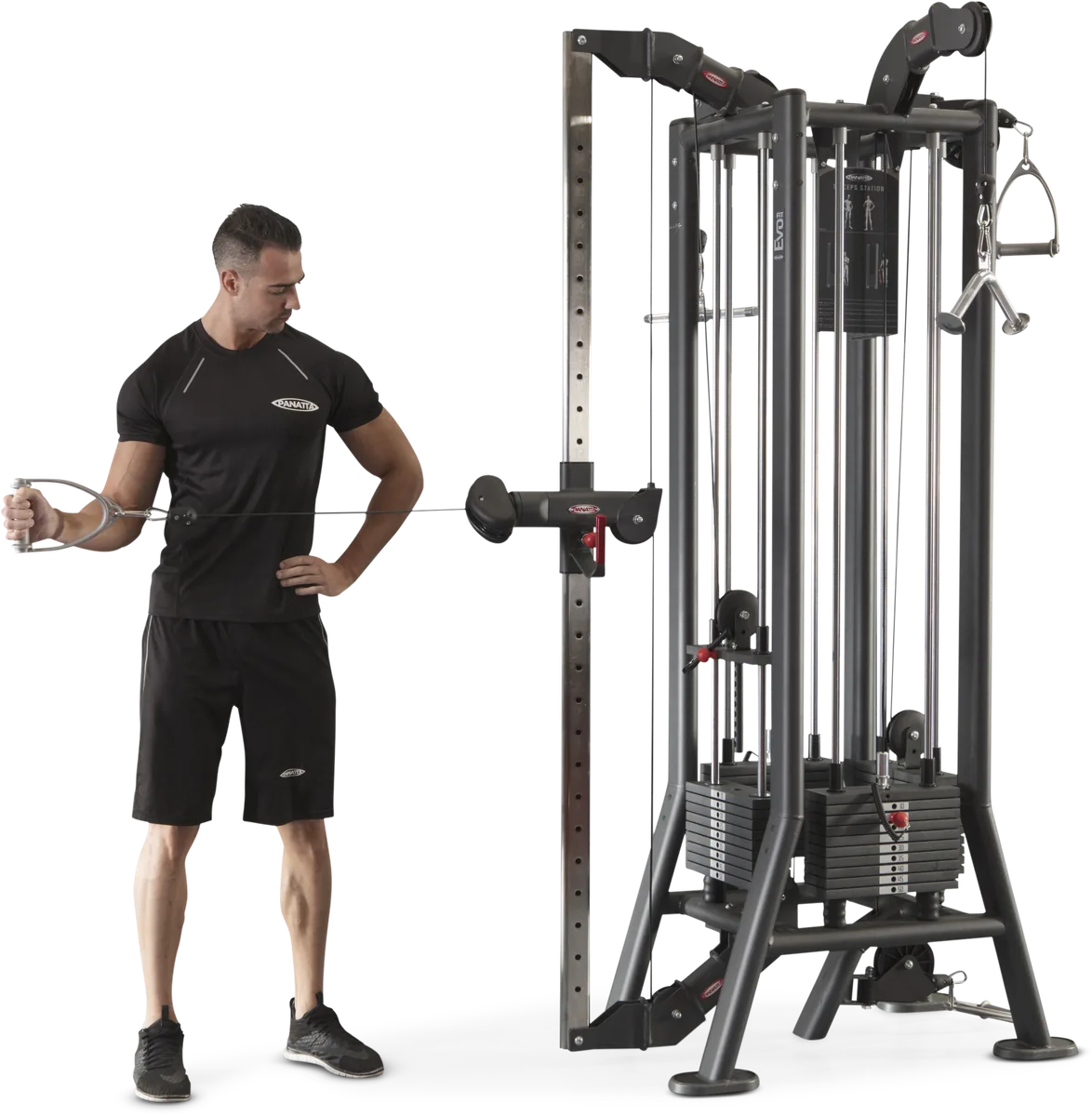 4-station multi gym + adjustable cable station with bar view 9