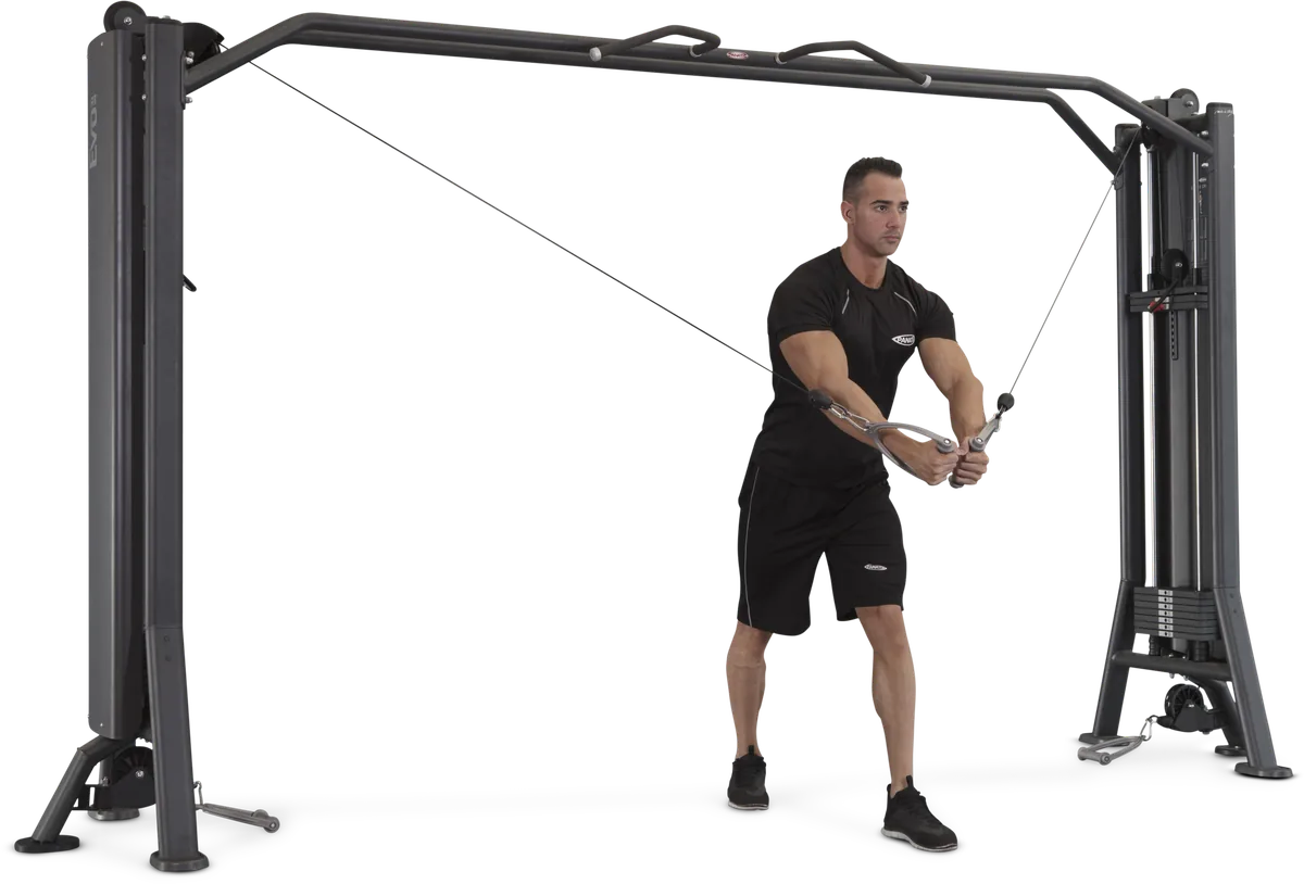 4-station multi gym + cable station with bar
