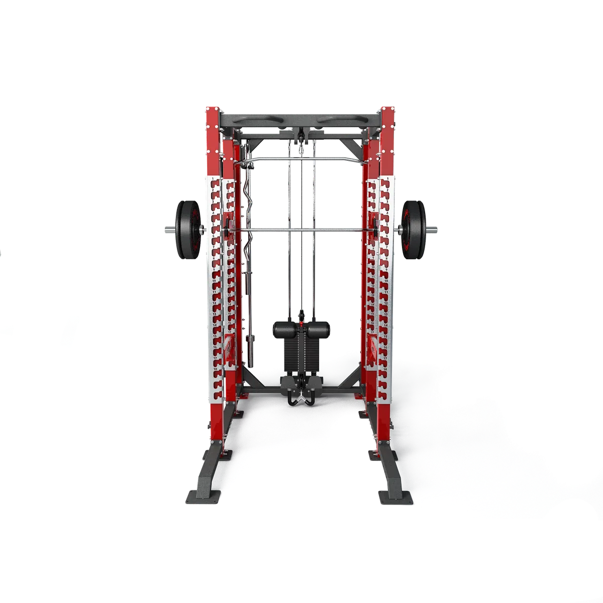 Dfc power rack with lat/pulley view 2