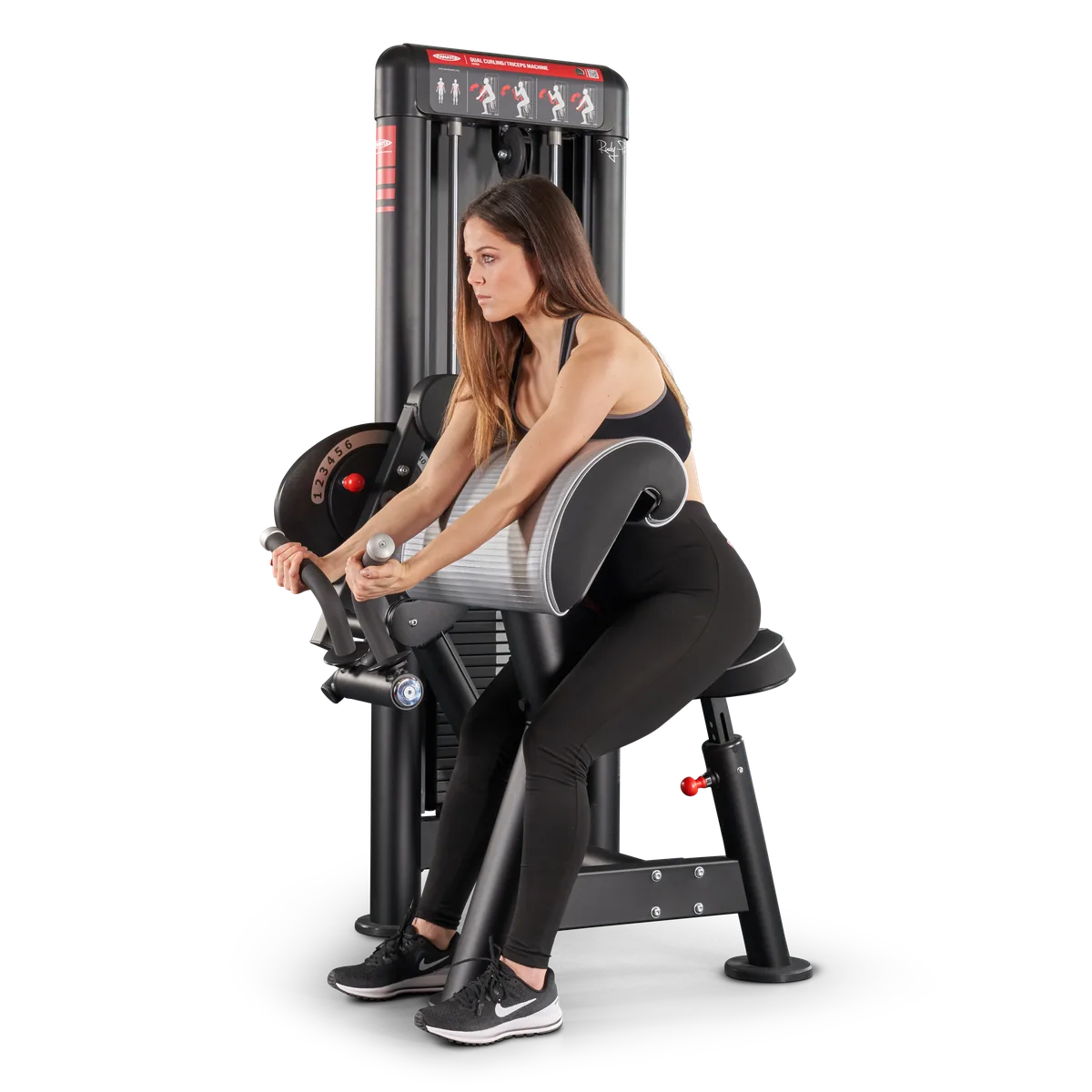 Dual curling | triceps machine view 2