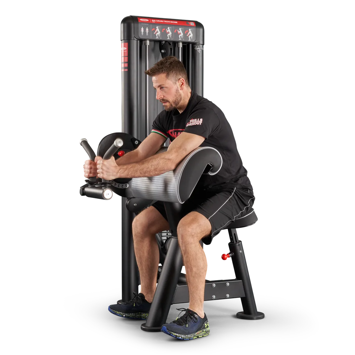 Dual curling | triceps machine view 4