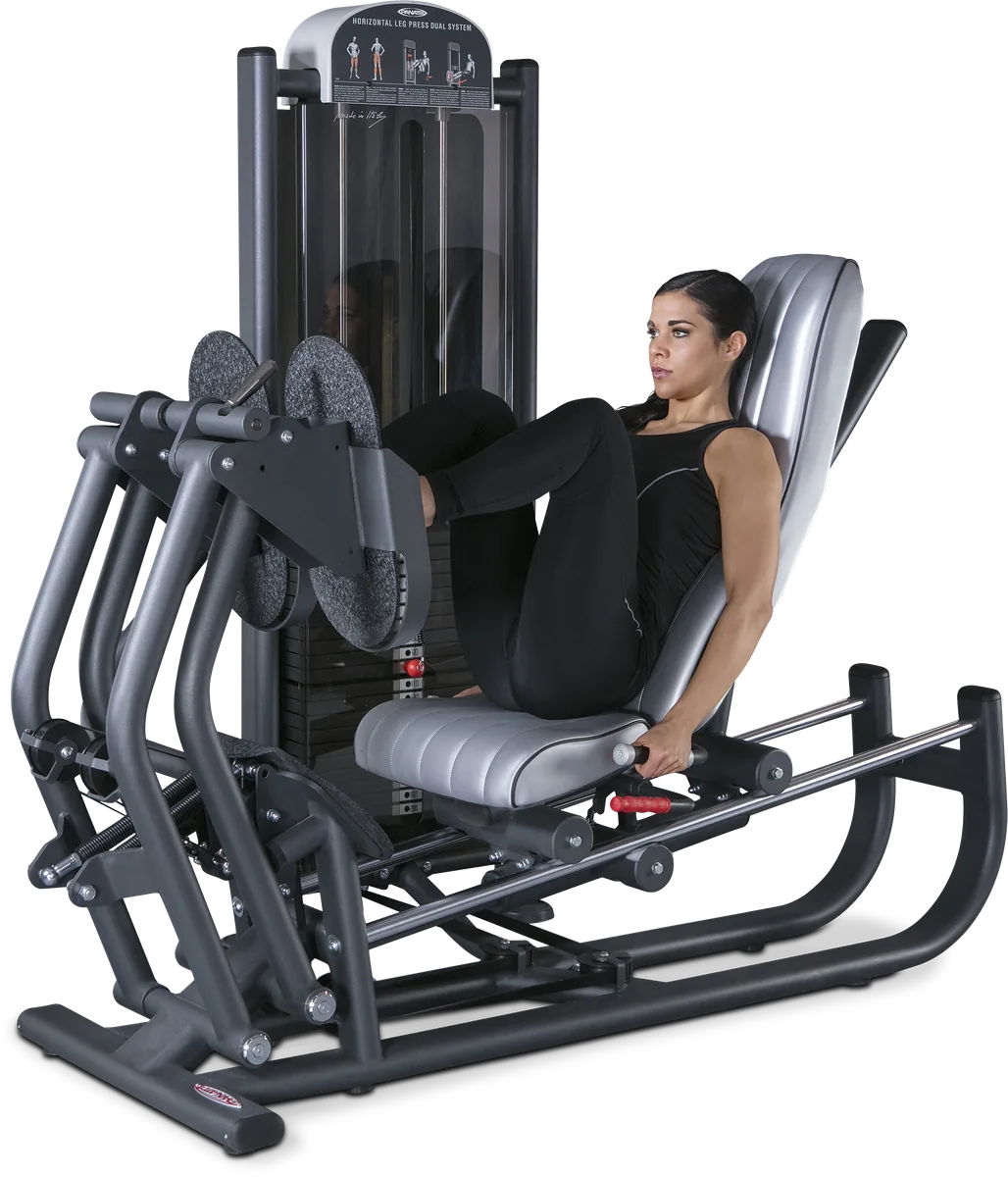 Dual system horizontal leg press view 3