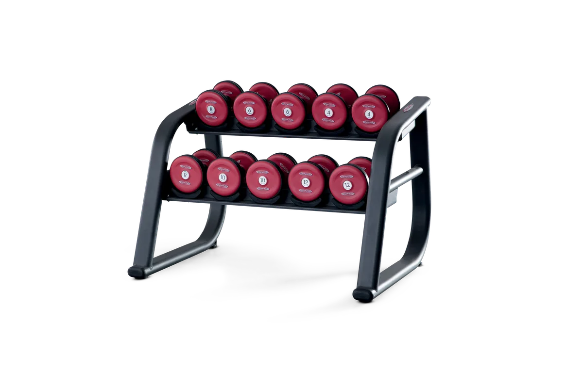 Dumbbell rack 110 cm rubberised — Panatta Design Your Space equipment