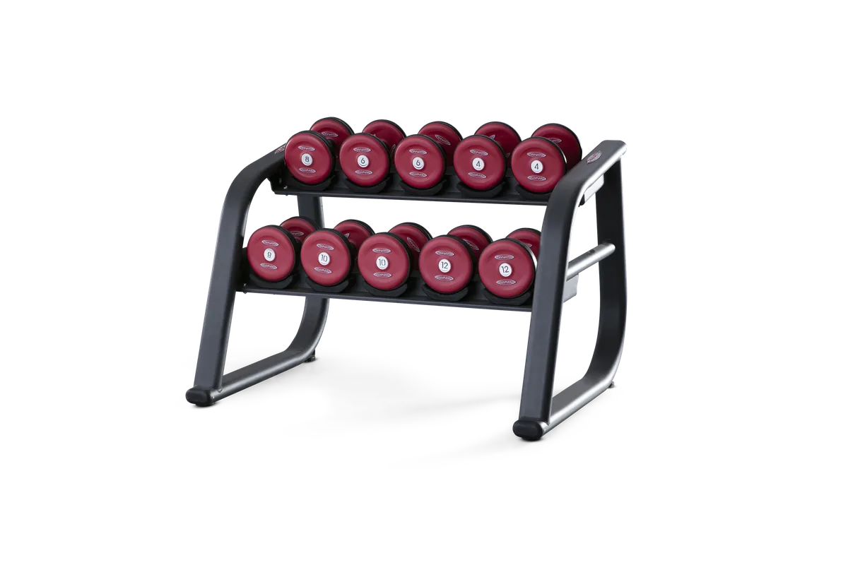 Dumbbell rack 110 cm rubberised view 2