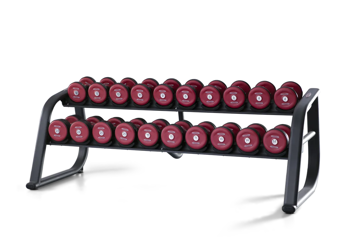 Dumbbell rack 220 cm rubberised view 2