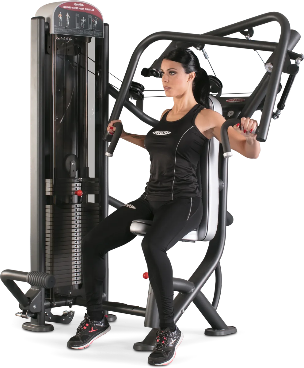 Inclined chest press circular view 2