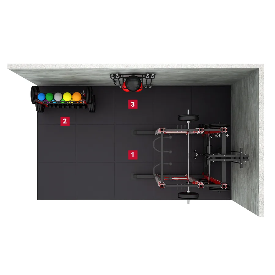 Garage gym 04 / 15mq view 2