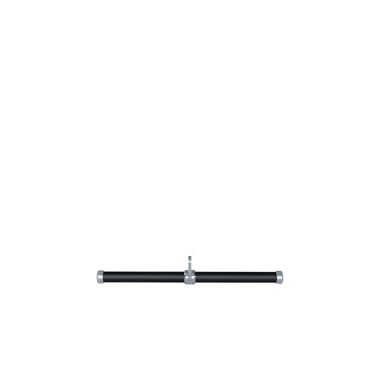 Straight rotating rubberized triceps bar
